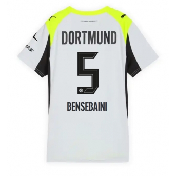 Borussia Dortmund Ramy Bensebaini #5 Maglia Gara Trasferta Repliche 2025-26 Donna Maniche Corte